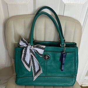 Coach Park Leather Carryall Satchel Bag